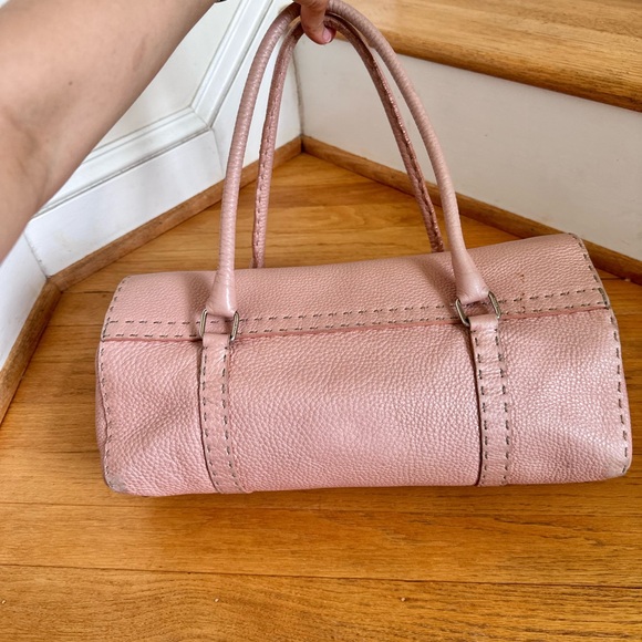 Fendi Purse Selleria Linda Bag w/ Sterling Silver Hardware & Bag Charm AUTH - Picture 7 of 13